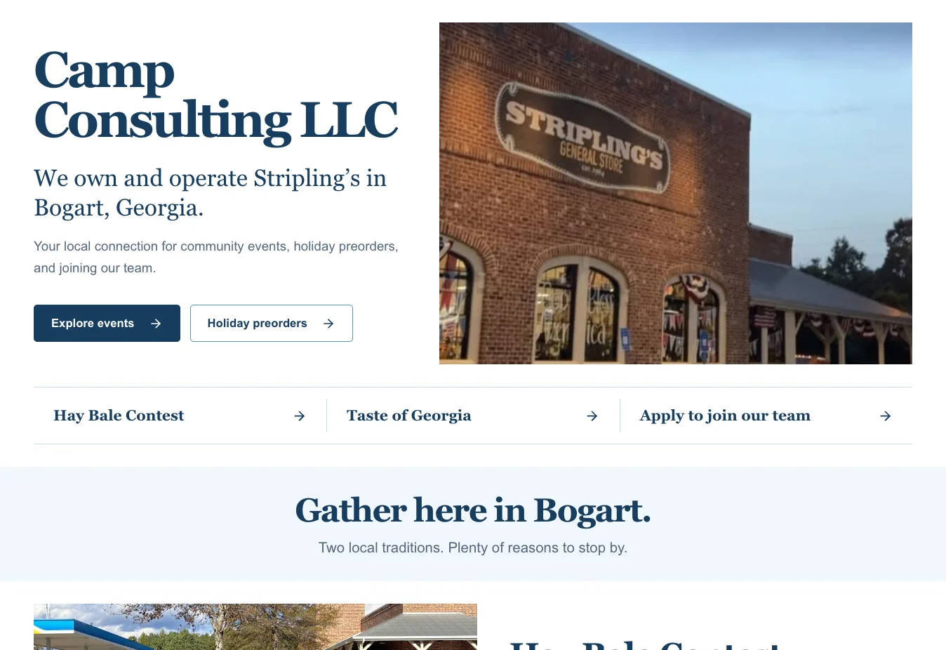 Camp Consulting LLC website homepage